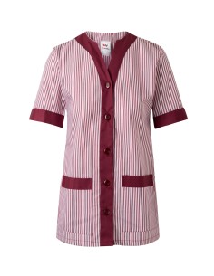 CHAQUETA RAYAS SEÑORA ESCOTE EN V. GRANATE TALLA 0-12