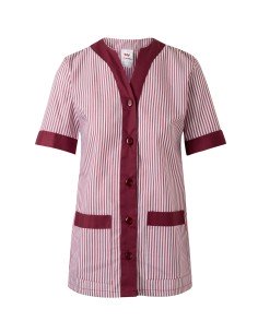 CHAQUETA RAYAS SEÑORA ESCOTE EN V. GRANATE TALLA 0-12