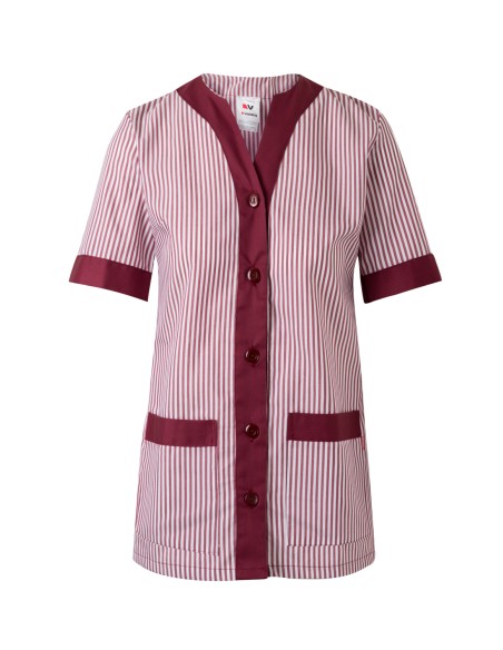 CHAQUETA RAYAS SEÑORA ESCOTE EN V. GRANATE TALLA 0-12