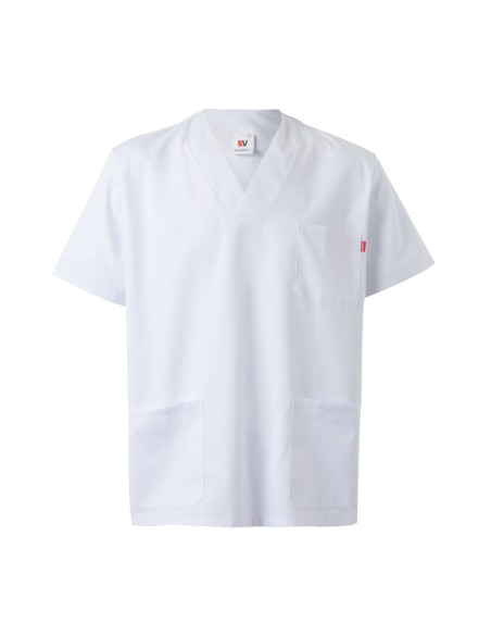 CAMISOLA PIJAMA CUELLO PICO MC. BLANCO TALLA 0-12