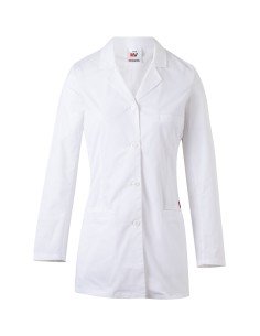 BATA CORTA STRETCH MUJER. BLANCO TALLA XS-3XL 2