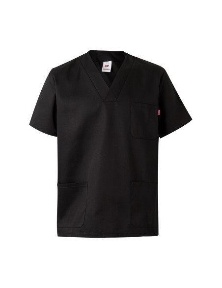 CAMISOLA PIJAMA CUELLO PICO MC. NEGRO TALLA 0-12