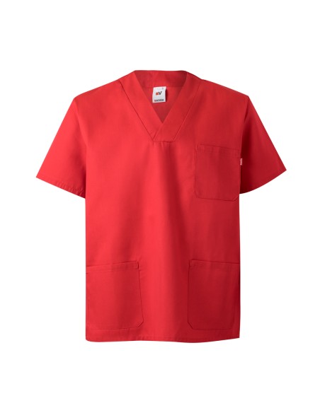 CAMISOLA PIJAMA CUELLO PICO MC. ROJO CORAL TALLA 0-12