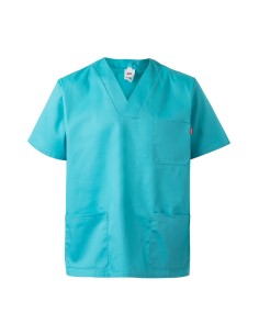 CAMISOLA PIJAMA CUELLO PICO MC. TURQUESA CLARO TALLA 0-12 2