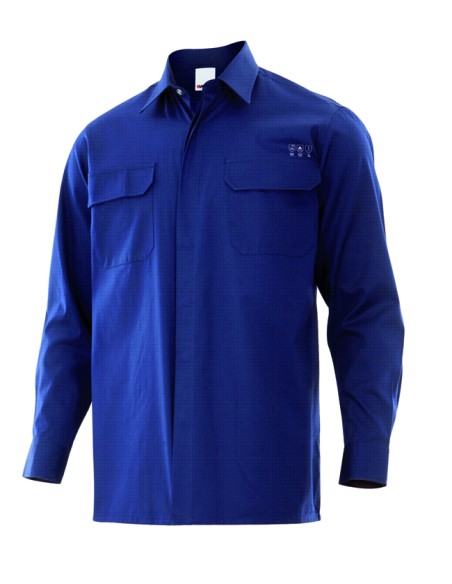 CAMISA IGNÍFUGA ALG TRATADO. AZUL NAVY TALLA S-3XL