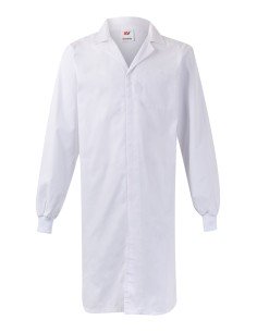 BATA CON VELCRO UNISEX. BLANCO TALLA S-3XL 2