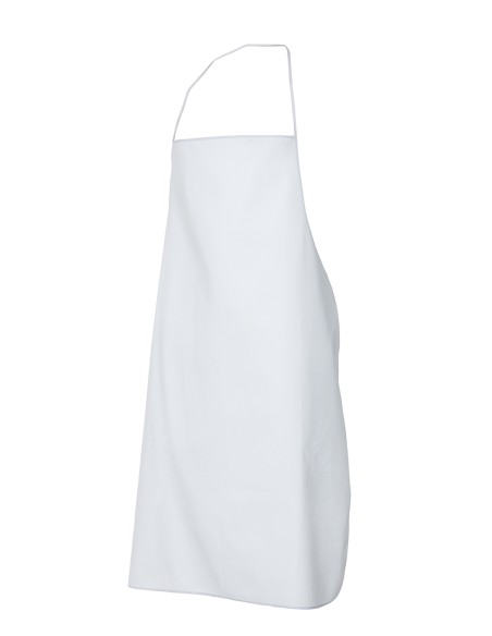 DELANTAL DE PVC, INTERIOR RIZO. BLANCO