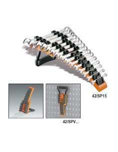 SOPORTE VACÍO PARA LLAVES COMBINADAS CON UNA BOCA FIJA Y OTRA DE ESTRELLA ACODADA  ART. 42MP , 2