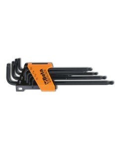 JUEGO DE 8 LLAVES MACHO ACODADAS  PARA TORNILLOS CON HUELLA TORX® 2