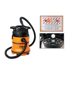 ASPIRADOR 35 LITROS PARA SÓLIDOS Y LÍQUIDOS CON ENCHUFES AUXILIARES DE CORRIENTE Y AIRE COMPRIMIDO CLASE CERTIFICADA "M"