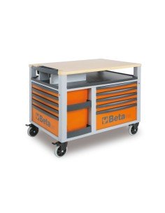 CARRO SUPERTANK CON MESA DE TRABAJO Y DIEZ CAJONES