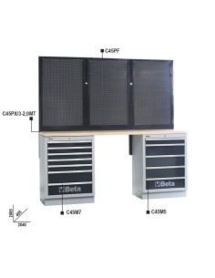 COMBINACIÓN BANCOS PARA MOBILIARIO DE TALLER C45 BPW-2,0