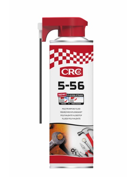 5-56 CLEVER STRAW: LUBRICANTE MULTIUSO CON DIFUSOR ESPECIAL. ANTIHUMEDAD. PENETRANTE. ANTICORROSIVO