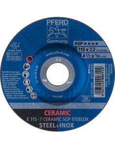 DISCO ABRASIVO CERAMIC SGP STEELOX PARA ACERO Y ACERO INOXIDABLE 2