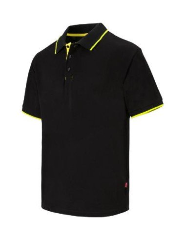 Polo bicolor con raya manga corta