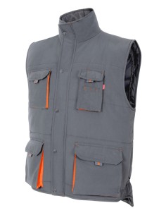 Chaleco acolchado bicolor