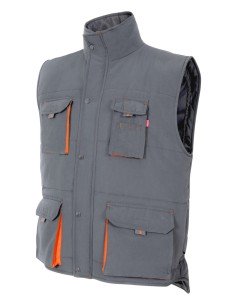 Chaleco acolchado bicolor