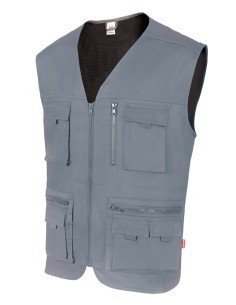 Chaleco sarga multibolsillos